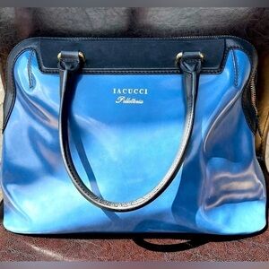 Iacucci Pelletteria Satchel Handbag Blue
